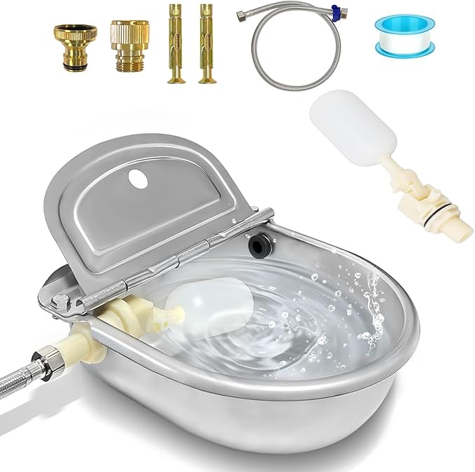 Automatic Water Dispenser for Dogs, Automatic Horse Waterer Bowl by Unknown