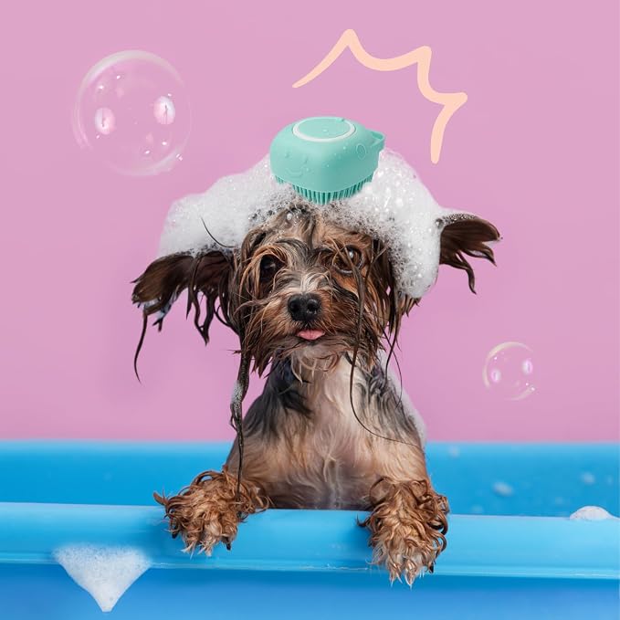 HamInWay Dog Bath Brush, 2-in-1 Dog Grooming Brush - Image 7