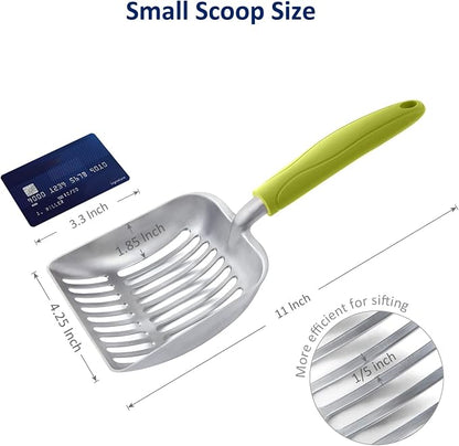 WePet Cat Litter Scoop, Aluminum Alloy Sifter, Kitty Metal Scooper, Deep Shovel - Image 2