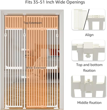 unipaws 86" High Extra Tall Cat Gate, Auto Closing and No Drilling Safety Gate - Image 6