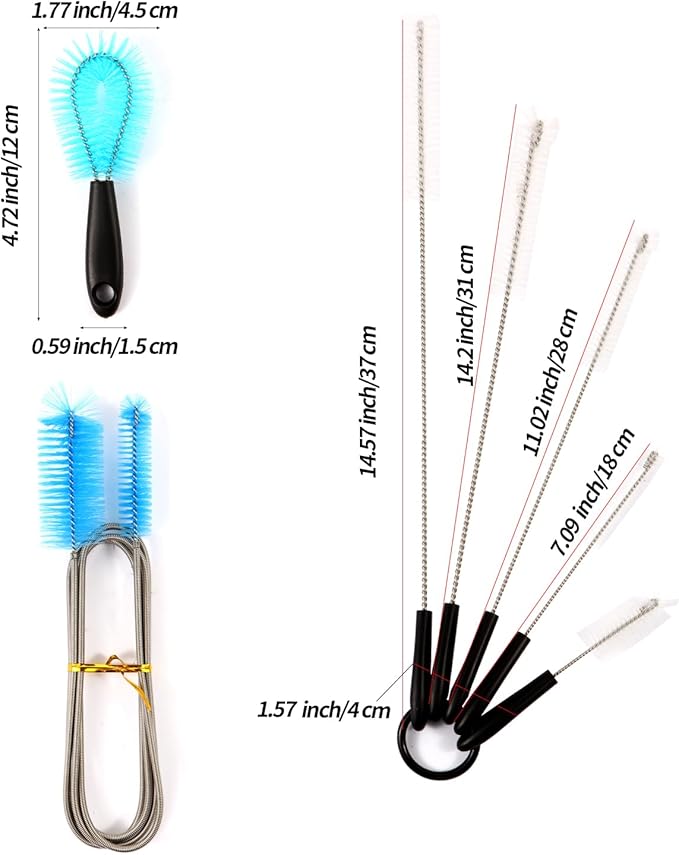 11 in 1 Fish Tank Aquarium Cleaning Brush Kit, Aquarium brushSutiable - Image 4
