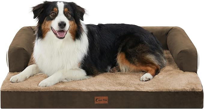 Orthopedic Dog Beds for Large Sized Dogs, Waterproof Egg Crate Foam Medium Dog by CasaPaw