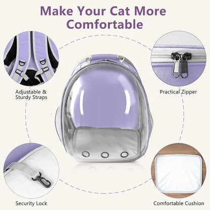 Cat Backpack Carrier Back Expandable Bubble Pet Carrier Backpack - Image 5