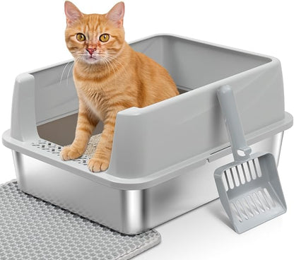 Stainless Steel Litter Box by Futam