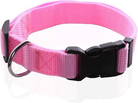 Adjustable Nylon Dog Collar, pet Collar 1 Inch 3/4 Inch 5/8 Inch Wide, by TAIDA