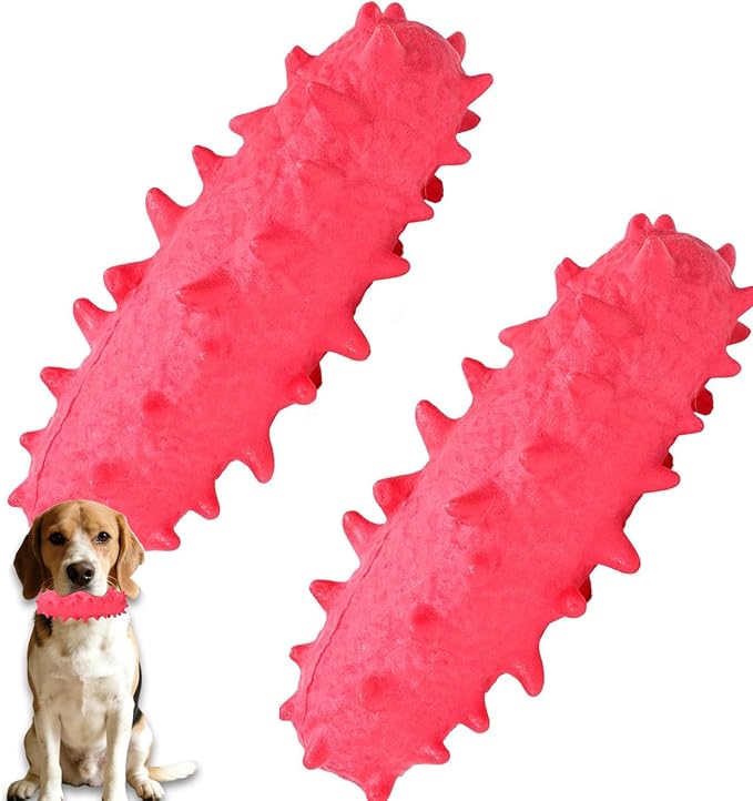 2 Pack Dog Toys for Aggressive Chewers, Tough Puppy Chew Toys Teething Bone for by Dogtoys
