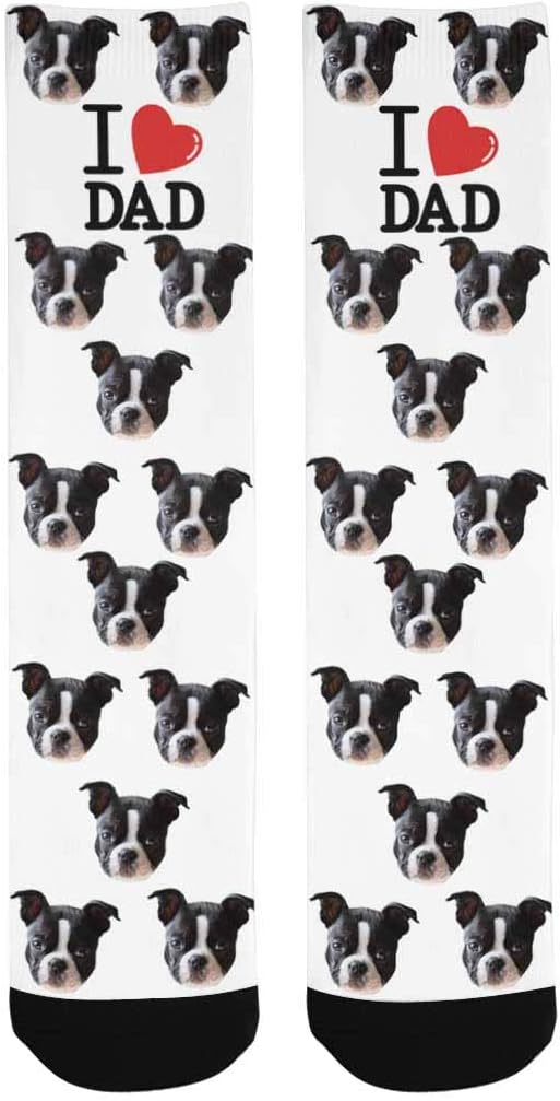 Custom Face Socks, Personalized Dog Lover Pet Photo Picture on Socks Unisex - Image 3