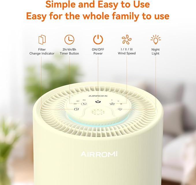 AIRROMI Air Purifier for Bedroom - Image 3