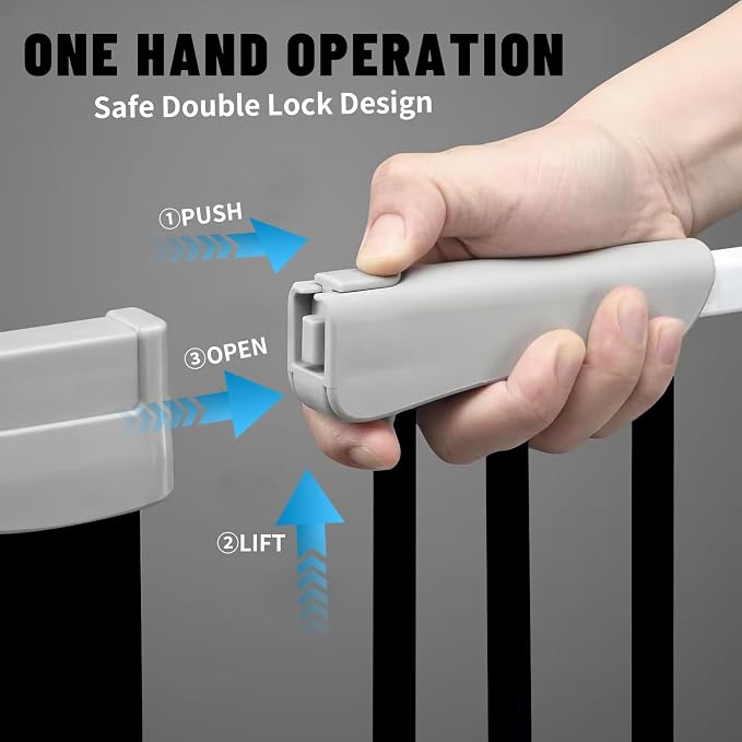 41" Tall Safety Pet Gate, Adjustable 29.92"-57.48" Wide, No Drilling Pressure - Image 5