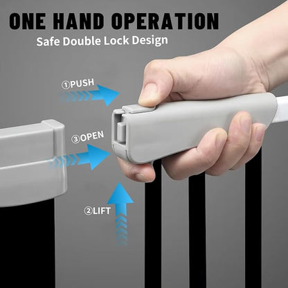 41" Tall Safety Pet Gate, Adjustable 29.92"-57.48" Wide, No Drilling Pressure - Image 5