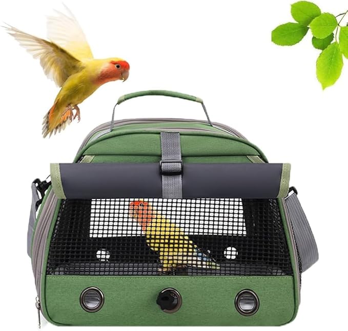 Bird Travel Carrier, Portable Small Bird Parrot Parakeet Carrier by Misyue