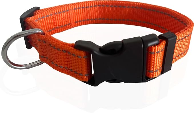 Adjustable Nylon Dog Collar, Reflective Collar 1 Inch 3/4 Inch 5/8 Inch Wide by TAIDA
