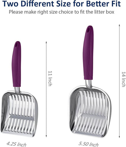 WePet Cat Litter Scoop, Aluminum Alloy Sifter, Kitty Metal Scooper, Deep Shovel - Image 4