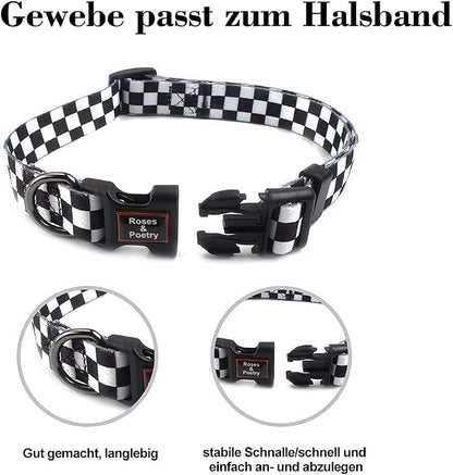 Roses&Poetry Dog Collar with Colourful Patterns, Adjustable Durable Puppy - Image 3
