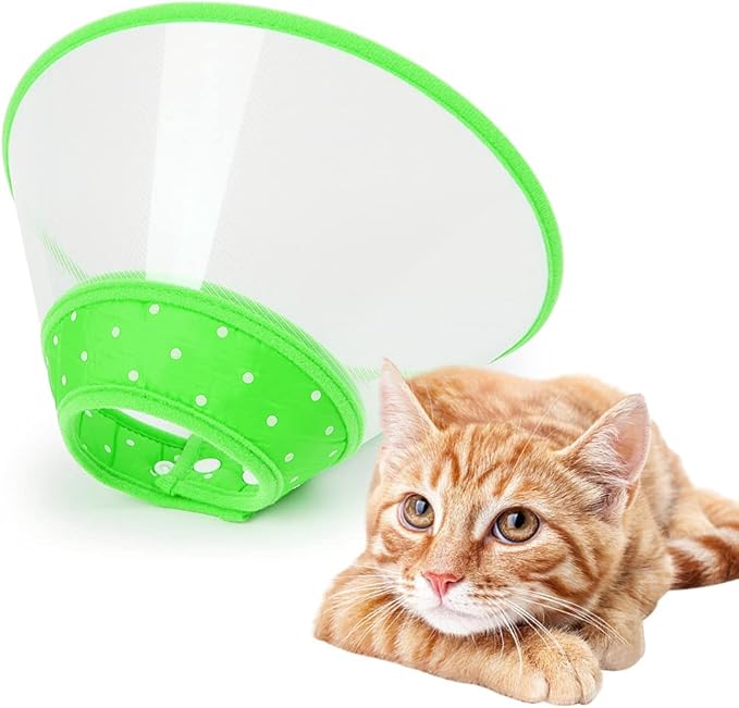 Pet Cone Recovery Dog Cone Adjustable Dog Collar Clear Padded Collar by Andiker-ServingforYou