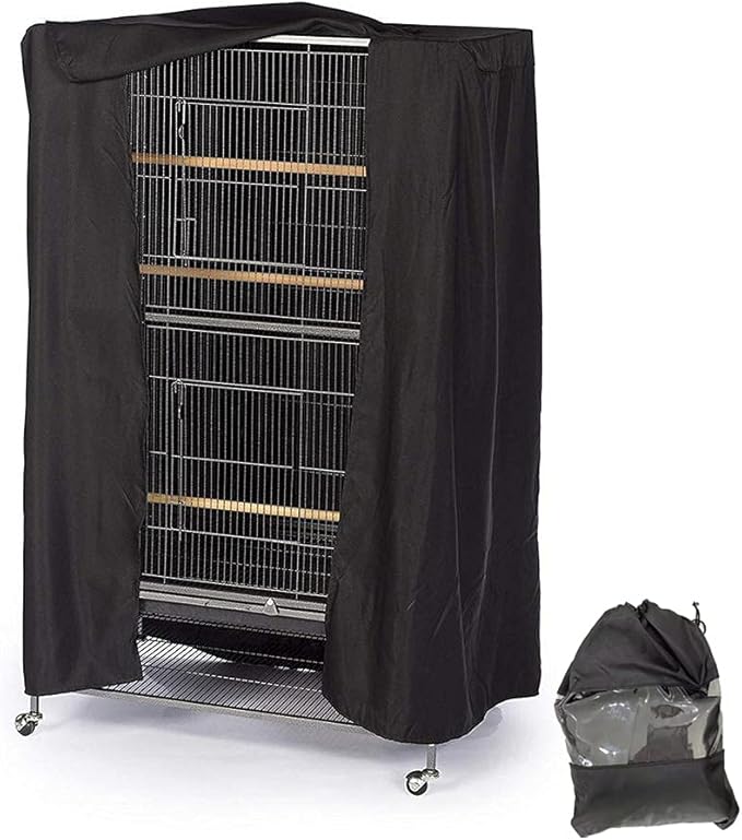 Bird Cage Covers for Night Large Birdcage Protection Blackout Breathable by COOSOO
