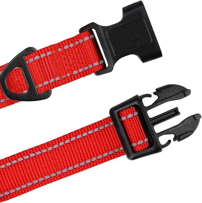 TagME Reflective Nylon Dog Collars, Adjustable Classic Pet Collar - Image 4