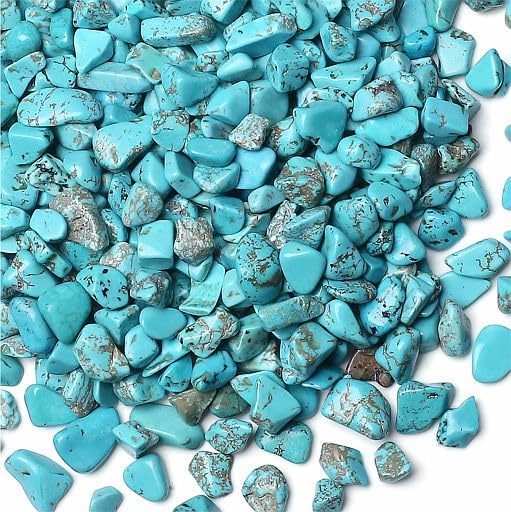 YATOJUZI Turquoise 1LB Aquarium Gravel Rocks Bulk Wholesale Tumbled Crystals by YATOJUZI