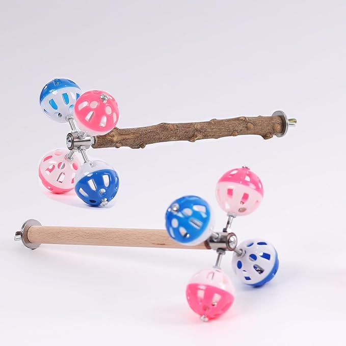 Bird Stand Perch Toy with Rotating Balls, Parakeet Stand Perch Toy - Image 7