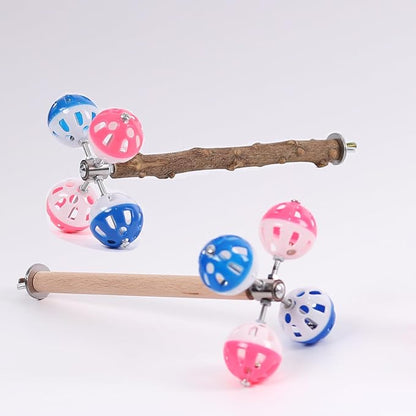 Bird Stand Perch Toy with Rotating Balls, Parakeet Stand Perch Toy - Image 7