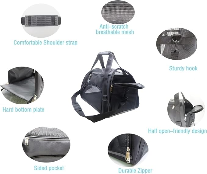 Cat Carrier, Soft-Sided Pet Travel Carrier - Image 4