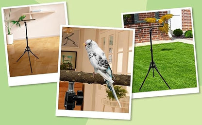 kathson 28-60inches Height Adjustable Bird Perch, Pepperwood Parrot Perch Stand - Image 3