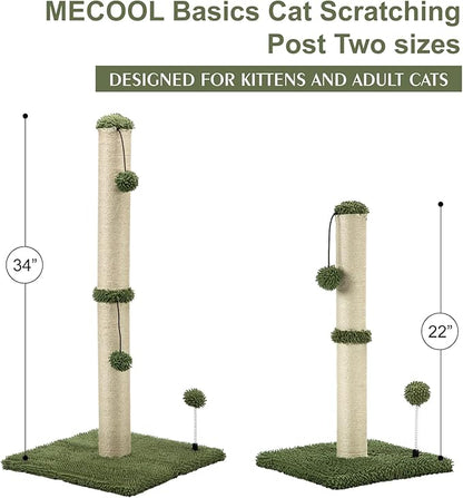 MECOOL Cat Scratching Post Premium Basics Kitten Scratcher Sisal Scratch Posts - Image 6