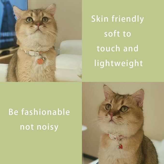 Yizepet Cat Collars with Bells, Breakaway Kitten Collar, Cute Kitty Collar - Image 4