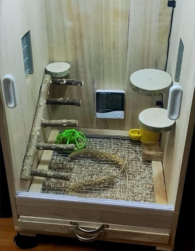 Natural Wood Bird perches Bird Ladder Perch Parrot Ladder Hamster Climbing Toys - Image 3
