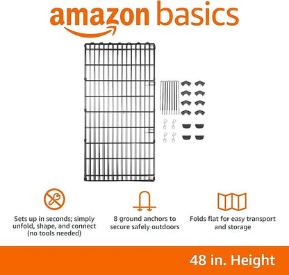 Amazon Basics Foldable Octagonal Metal Exercise Dog Playpen, Indoor/Outdoor - Image 5