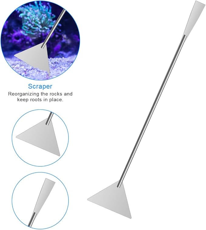 Luxiv Aquarium Aquascape Tools Kit, 6 in 1 A Aquatic Plant Aquascaping Tool - Image 4