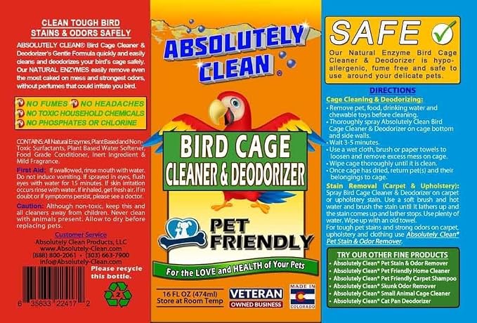 Absolutely Clean Amazing Bird Cage Cleaner and Deodorizer - Image 7