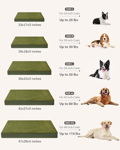 KSIIA Orthopedic Dog Bed Crate Waterproof Pet Mats - Image 6
