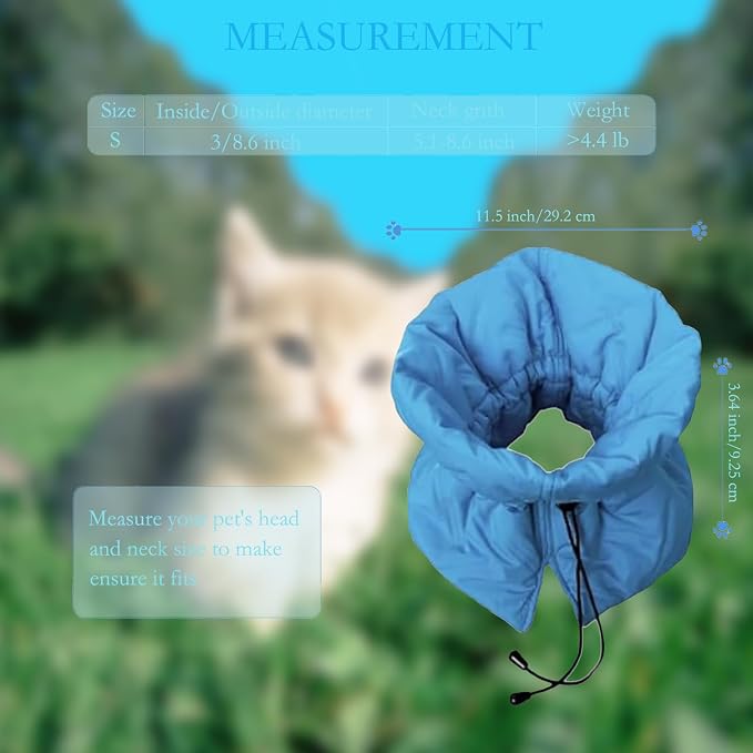 Cat Recovery Collar, Soft Adjustable Cat Cone Alternative, Lightweight - Image 6