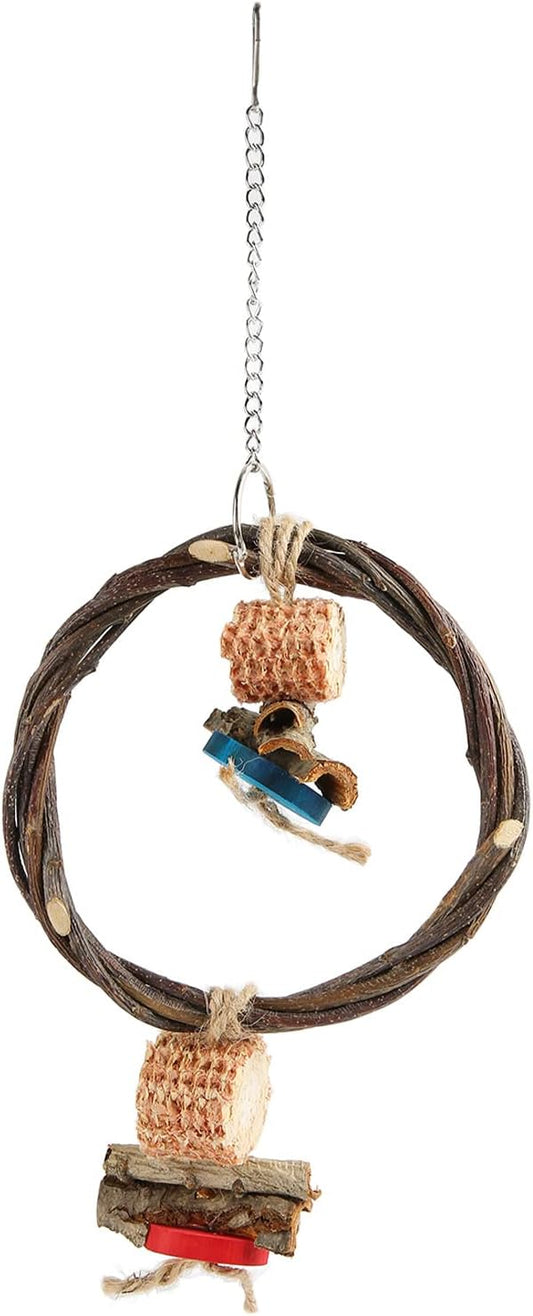 Bird Swing, Corn Cob, Edible Coloring, Beak Sharpening, Anxiety Relief by Gavigain