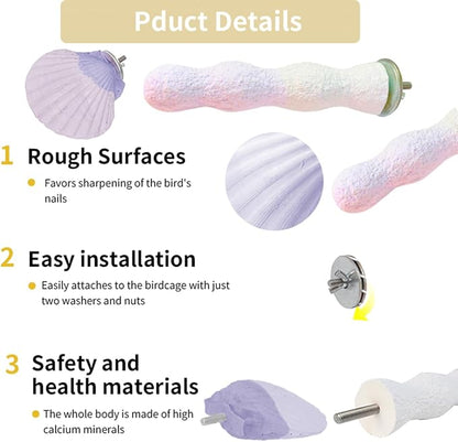 Parrot Perch Bird Perches for Cage Parrot Beak Grinding Stone Rough Surface - Image 6