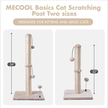 MECOOL Cat Scratching Post Premium Basics Kitten Scratcher Sisal Scratch Posts - Image 6