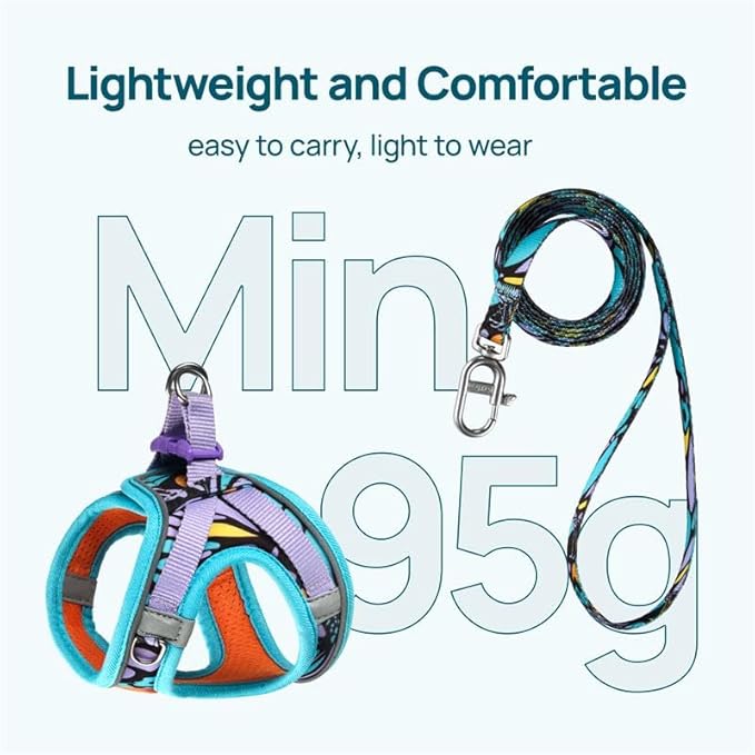 Cat Harness and Leash Set, Step-in Escape Proof Adjustable Vest Harness - Image 5