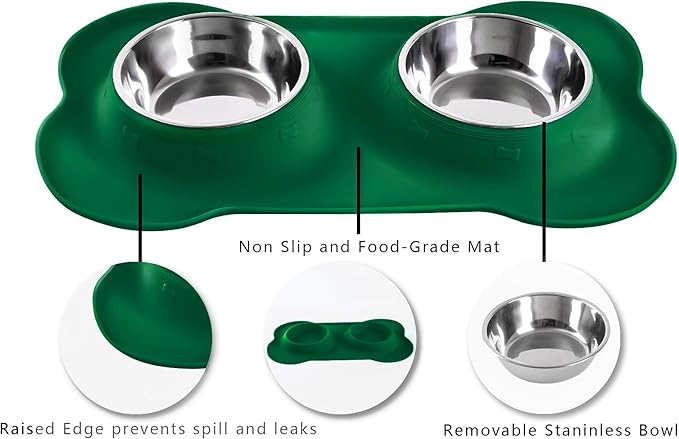Hubulk Pet Dog Bowls 2 Stainless Steel Dog Bowl - Image 3