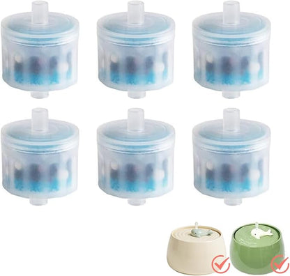 Ceramic Cat Water Fountain Filters, 6 Packs Cat Fountain Replacement Filters by HMRCYTE