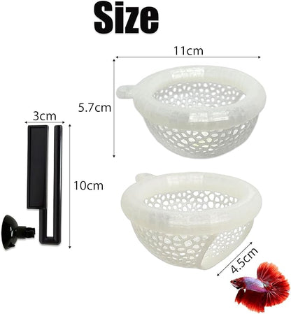 Fish Tank Floating Betta Hide，Betta or Shrimp Burrows and Hammock, Fish and - Image 3