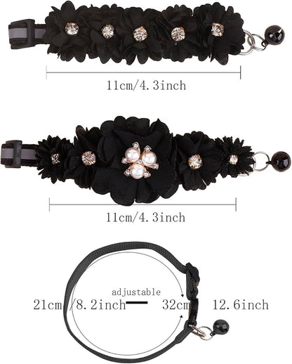 2 Pack Cat Collar Pink Floral - Image 2