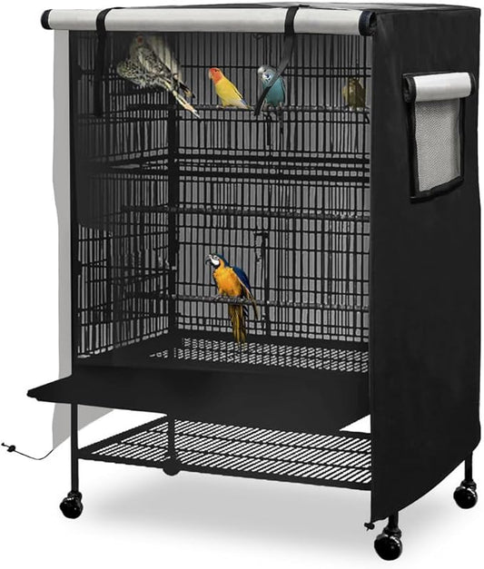 Universal Bird Cage Cover, Dark Colored Drape by DECKALY