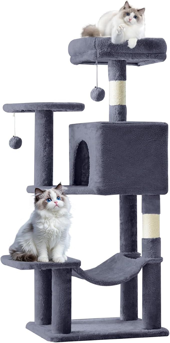 Sweetcrispy 44 Inch Cat Tree Tower, Cat Climbing Tower - Image 7