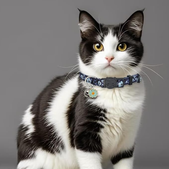 Cat Collar Breakaway, 2 Pack Cotton Cats Collars - Image 7