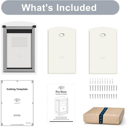 Steel Dog Door for Wall, Energy Efficient Pet Door, Telescoping Tunnel and - Image 6