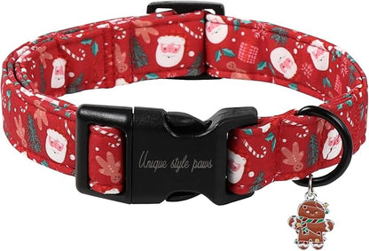 Christmas Dog Collar, Unique Style Paws Santa Claus Dog Collar by Uniquestylepaws