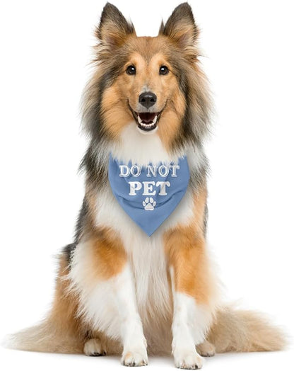 Do Not Pet Dog Bandana, Baby Blue Dog Bandana, Funny Cute Dog Bandana, Pet Dog - Image 3