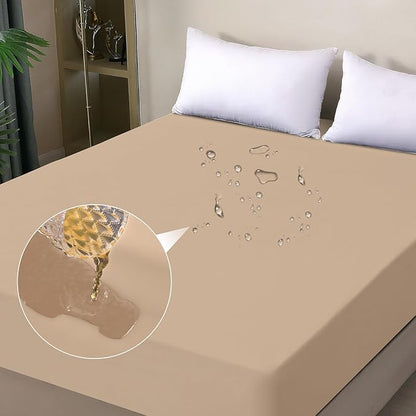 Waterproof Mattress Protector King, Fitted Sheet Style Breathable Mattress Cover by OHANO