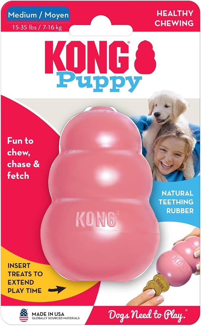 KONG - Puppy Toy Natural Teething Rubber - Fun to Chew, Chase and Fetch - - Image 9